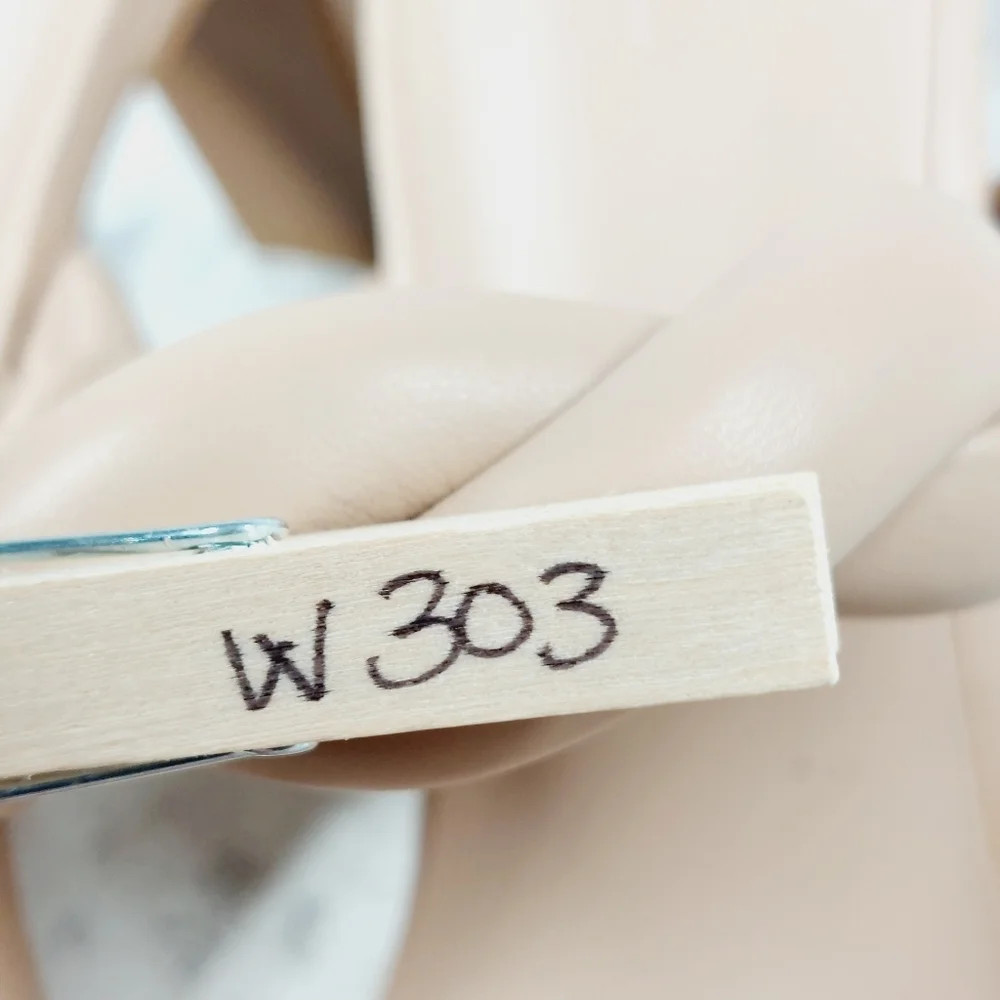 New Open Edit Remmy Twisted Strap Beige Square Toe Heeled Sandals W303 - Picture 16 of 16